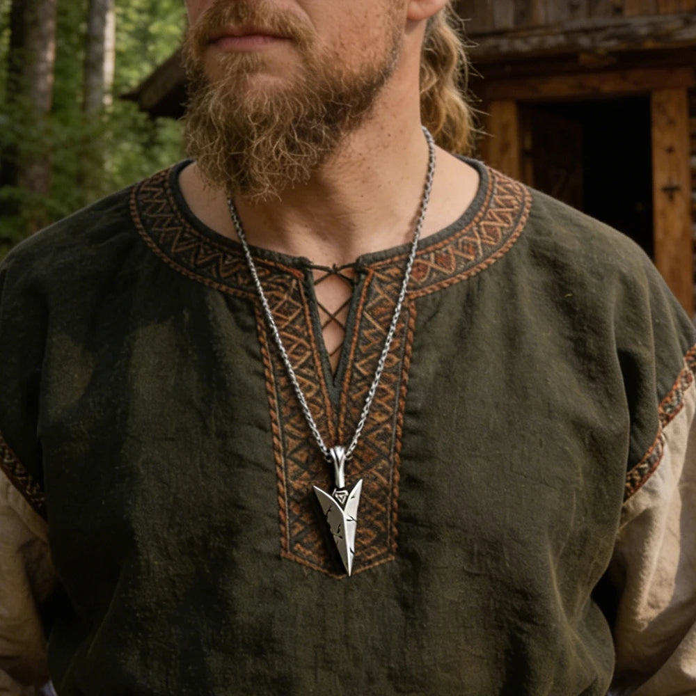 Viking Spear Odin Amulet Pendant — Stainless Steel
