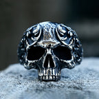 Gothic Skull Steel Ring Vintage Carved Punk 316L