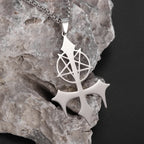 Stainless Steel Trinity Celtic Knot Nordic Rune Pendant Necklace Retro Ethnic Style Irish Knot Lucky Amulet Jewelry for Men