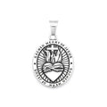 Men's Heart of Jesus Pendant Necklace For Men Women 316L Stainless Steel Religious Cross Amulet Jewelry Gifts Fashion