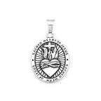Men's Heart of Jesus Pendant Necklace For Men Women 316L Stainless Steel Religious Cross Amulet Jewelry Gifts Fashion