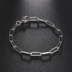 Paperclip Cable Chain Bracelet — Stainless Steel