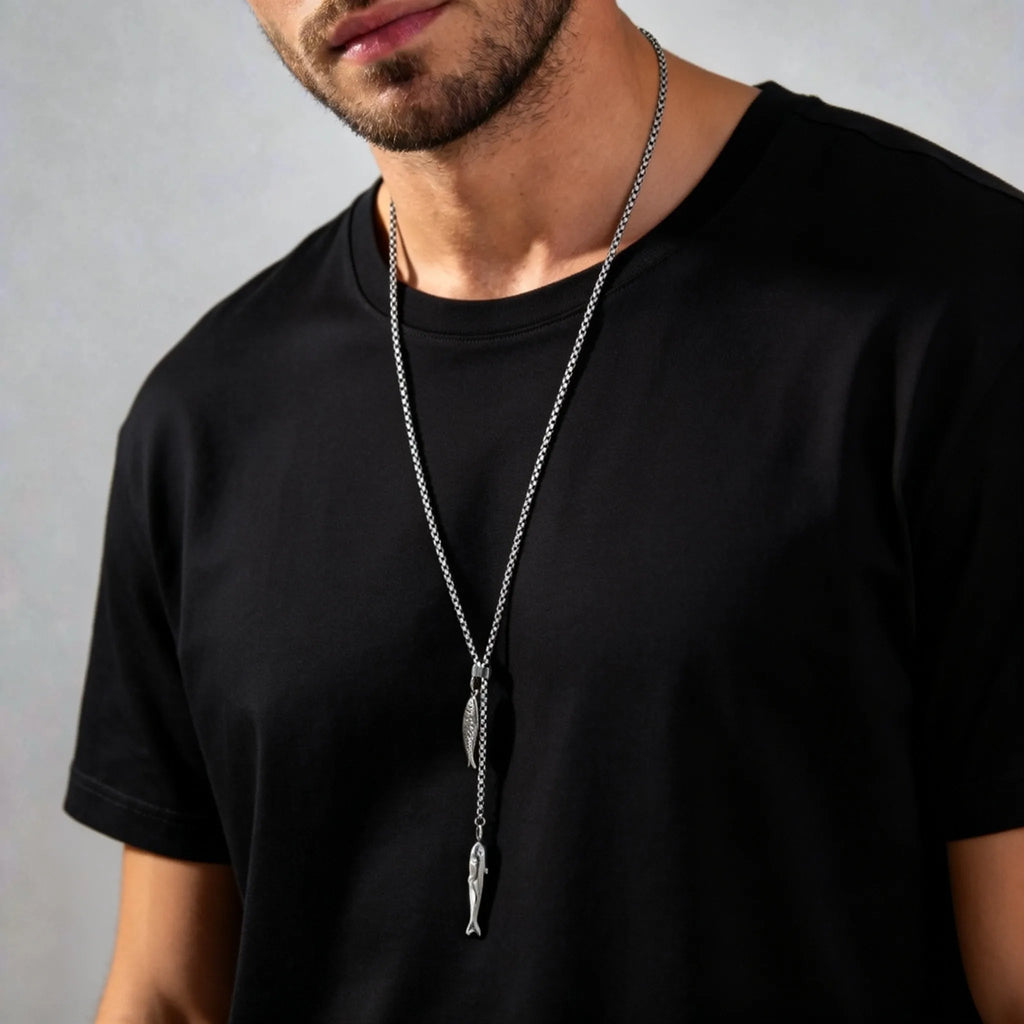 Fish Stainless Steel Pendant Necklace