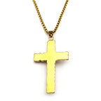 Stainless Steel Christian Jesus Crucifix Cross Pendants Necklaces for Men Women Gold Color Chain Amulet Jewelry