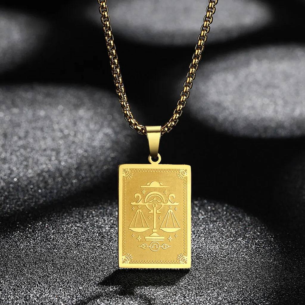 Zodiac Sign Capricorn Pendant Necklace for Women Men 12 Constellation Jewelry Choker Charm Chain Birthday Gift Female Collar