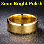 4-8mm Dull Polish Silver Color Titanium Ring For Men and Women Personalized Ring Customize Engraved