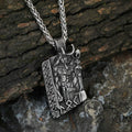 Viking Rune Valknut Pendant Necklace — Stainless Steel