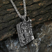 Viking Rune Valknut Pendant Necklace — Stainless Steel