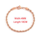 Rope Chain Bracelet 3-4mm — Stainless Steel