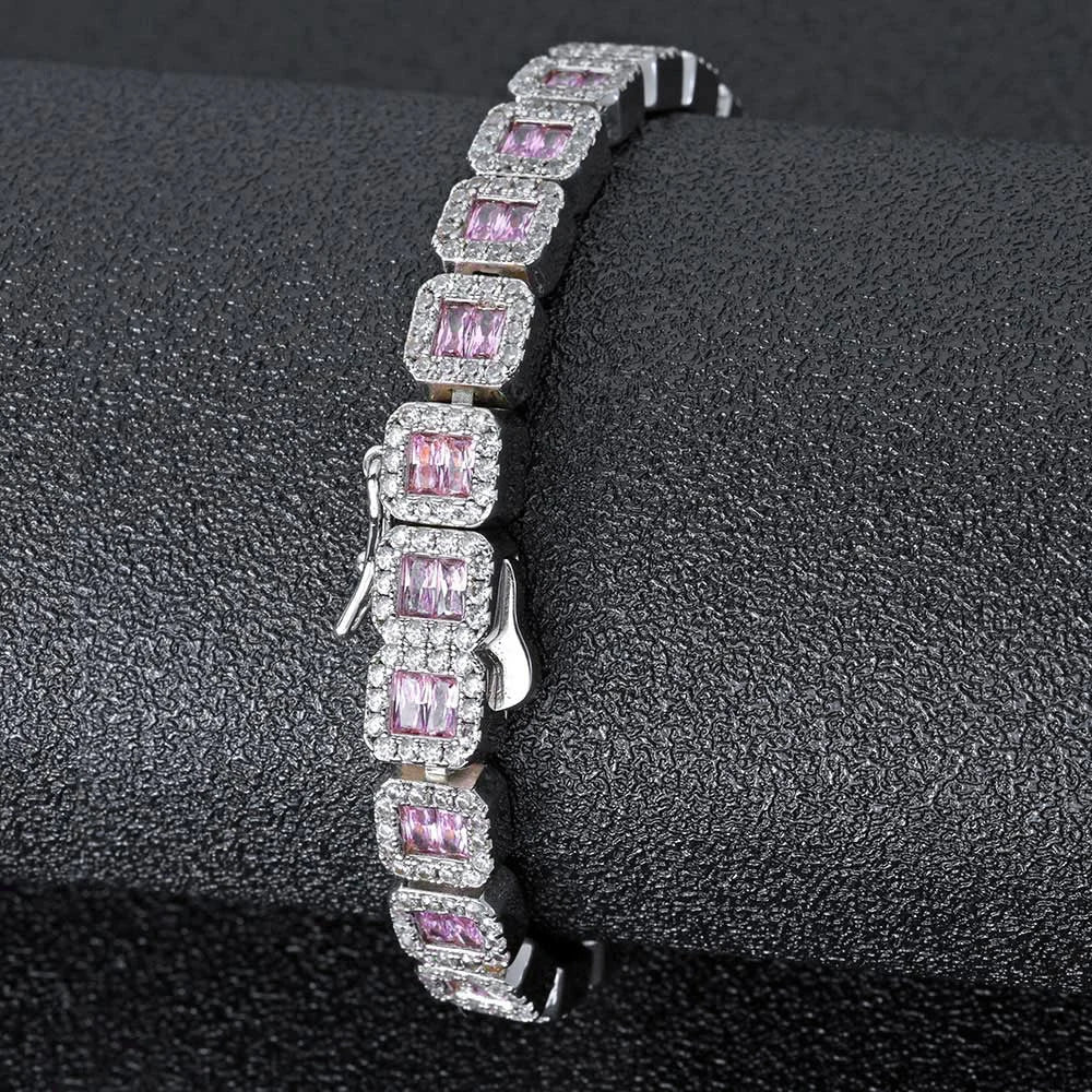 Gold Baguette Tennis Bracelet 8MM Iced Out