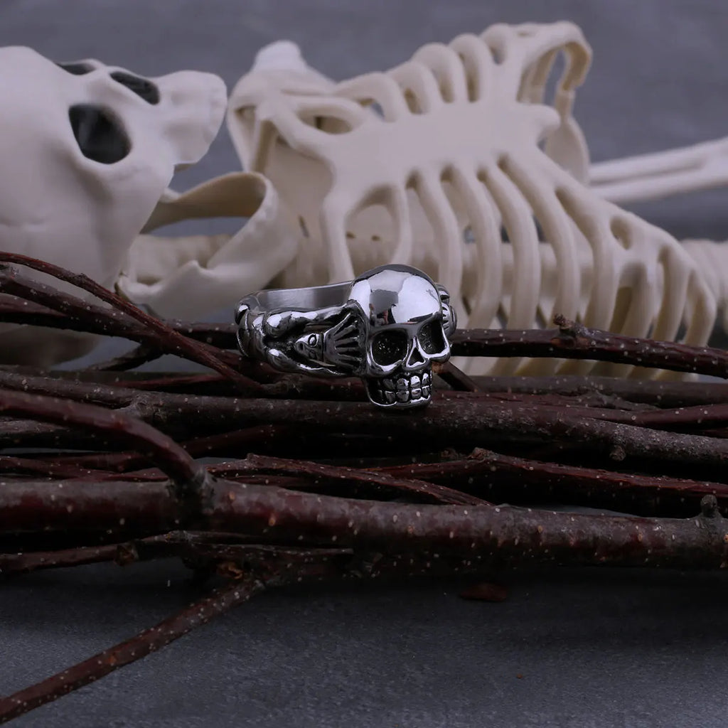 Hand Skull Ring — Gothic Rock Index Finger