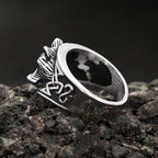 Viking Wolf Head Celtic Ring — Stainless Steel