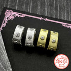 Two-Tone Earrings Vintage Small Sterling Zircons