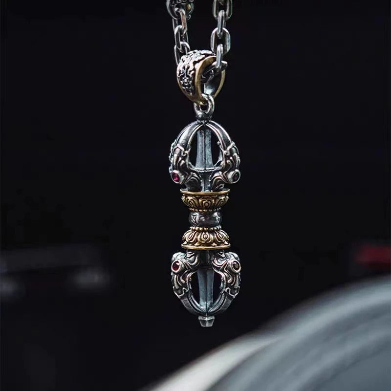 Vajra Pendant Necklace — Stainless Steel