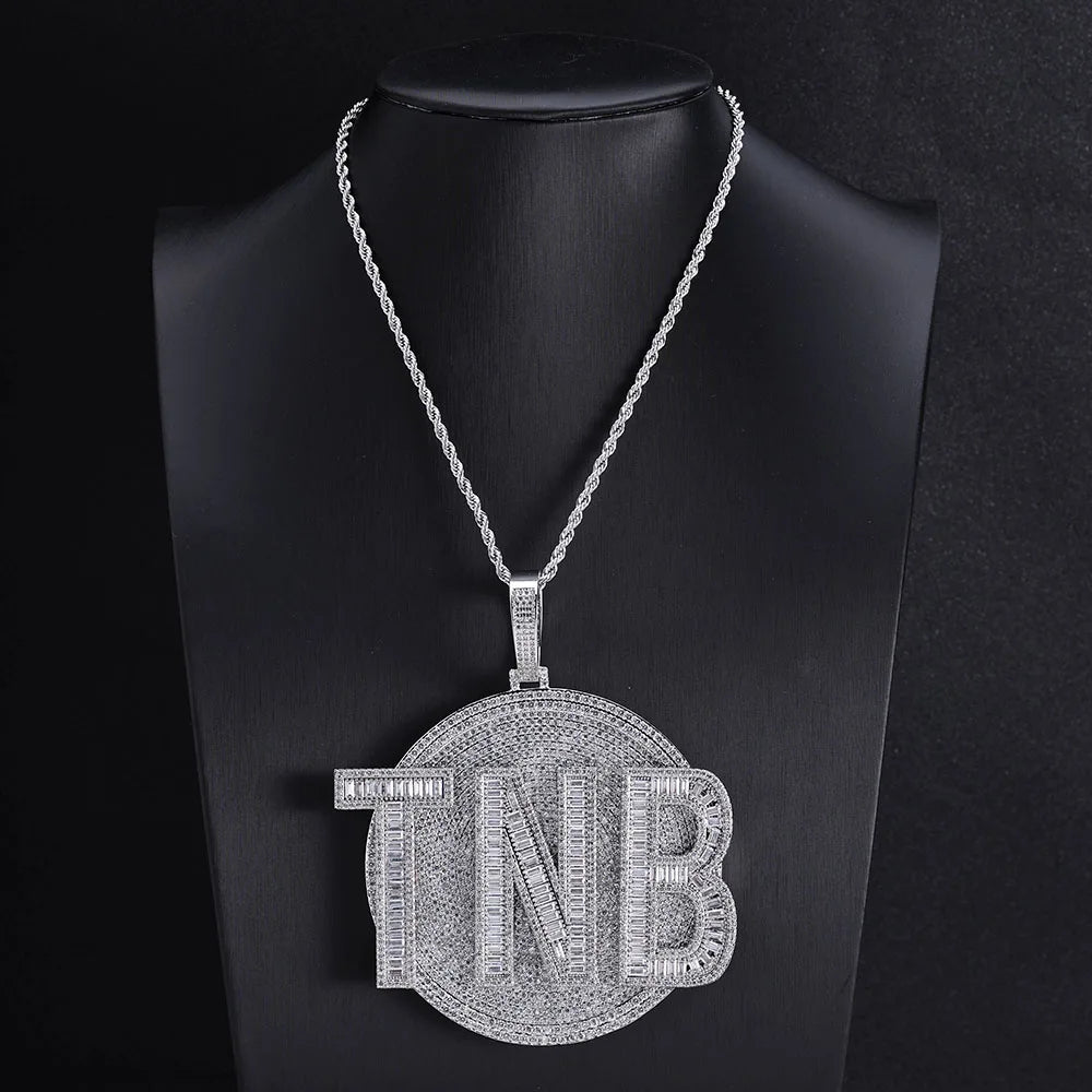 Iced Out Name Disc Pendant 80MM
