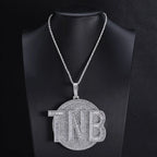 Iced Out Name Disc Pendant 80MM