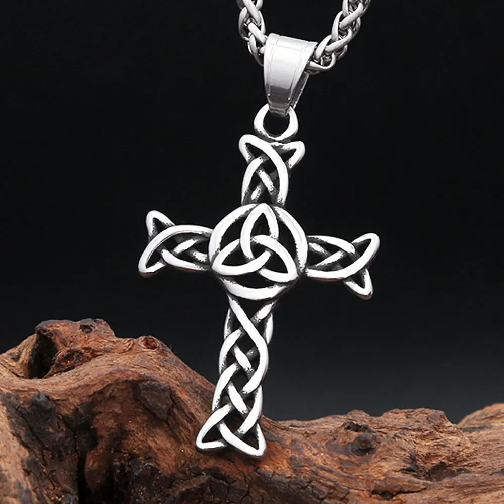Celtic Cross Steel Pendant Vintage Punk Nordic