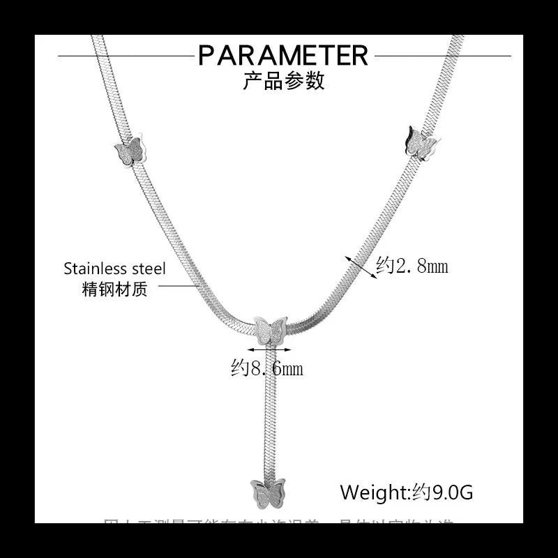 Butterfly Pendant Necklace — Stainless
