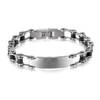 Chunky Men Bracelet,Thick Stainless Steel Strap Chain Link Wristband,Punk Male Jewelry Gift
