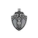 Cross Steel Pendant Vintage Michael's Shield Punk