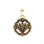 Samurai Oni Mask Pendant Necklace — Stainless Steel