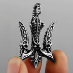 Retro High Quality Alien Poseidon Trident Pendant Men's Fashion 316L Stainless Steel Pendant Necklace Gift Jewelry