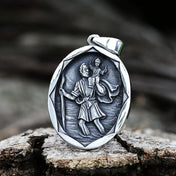 Archangel Michael Shield Stainless Steel Pendant