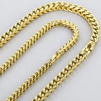 Hip-Hop Men's Necklaces Rainbow Gold Color 8/10MM Wide Stainless Steel Link Neck Chains for Men Birthday Jewelry Gift