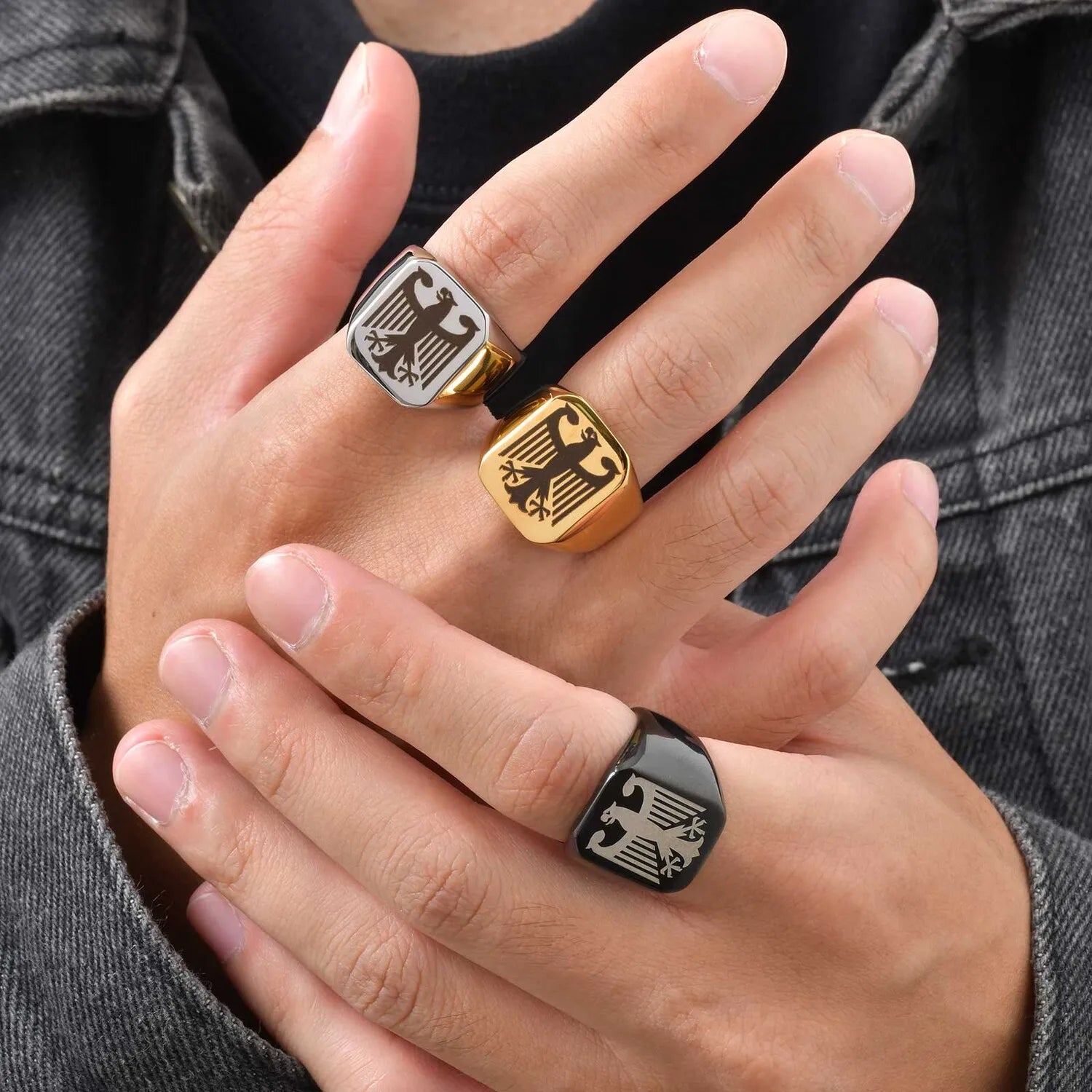 Eagle Signet Ring — Stainless Steel