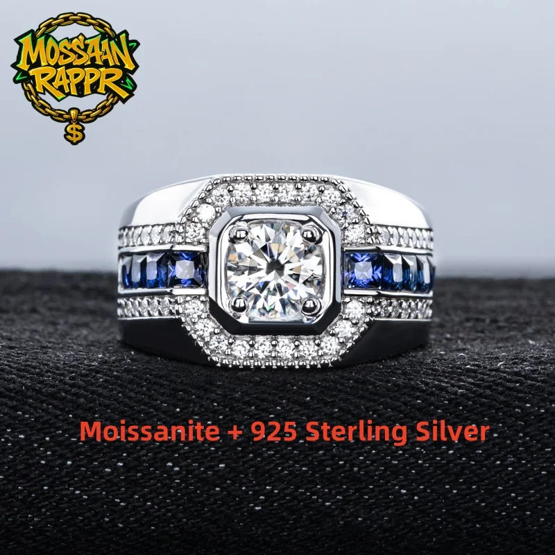 Iced Out VVS Diamond Ring — 925 Silver