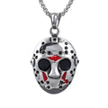 Stainless Steel Jason Mask Pendant Necklace Men Halloween Gift Biker Black Friday Necklaces High Quality Jewelry
