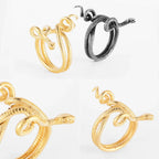 Poisonous Snake Ring 316L Stainless Steel Men Rings Rock Punk Vintage for Male Rider Jewelry Accessories Best Gift