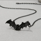Gothic Black Cross Black Pendant Necklace