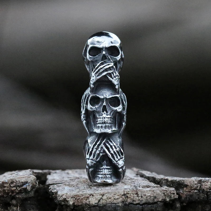 Vintage Punk Skull Necklace for Men Women 316L Stainless Steel Necklaces Men's chain Fashion Male Kiss Jewelry OSDZ201