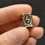 24pcs Metal Tubes Hair Braid Beard Dreadlock Beads Viking Rune Bead Spacer Knife Beads Rings Clips Styling Tools Pendant Braider