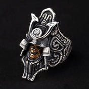 Silver-Tone Iced Out Geometric Inlay Ring — CZ