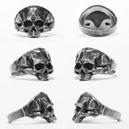 Geometric Skull Ring — Stainless Steel