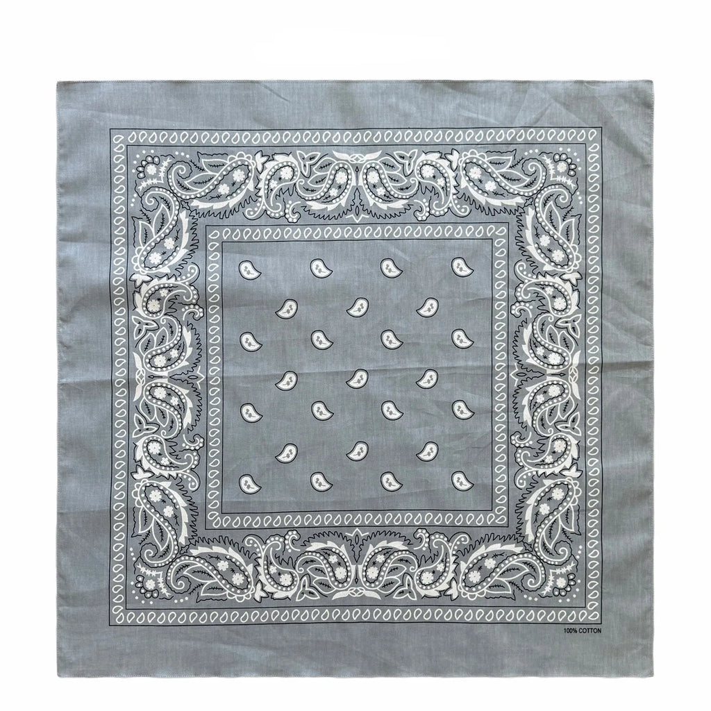 70CM Oversized Hip Hop Amoeba Cashew Cotton Square Bandana Scarf Headband Black Paisley Gifts For Men/Boys/Girls