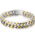 Luxury Gold Color Bracelet Man Friendship Men's Bracelets & Bangles In Metal Stainless Steel On Hand Jewelry Gifts For