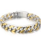 Luxury Gold Color Bracelet Man Friendship Men's Bracelets & Bangles In Metal Stainless Steel On Hand Jewelry Gifts For