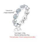 Iced Out Eternity Band Ring — 925 Silver