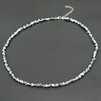 New Men Healing Necklace Irregular Hematite Stone Beads Energy Jewelry Short Collar Hiphop Neck Accessories Hombre