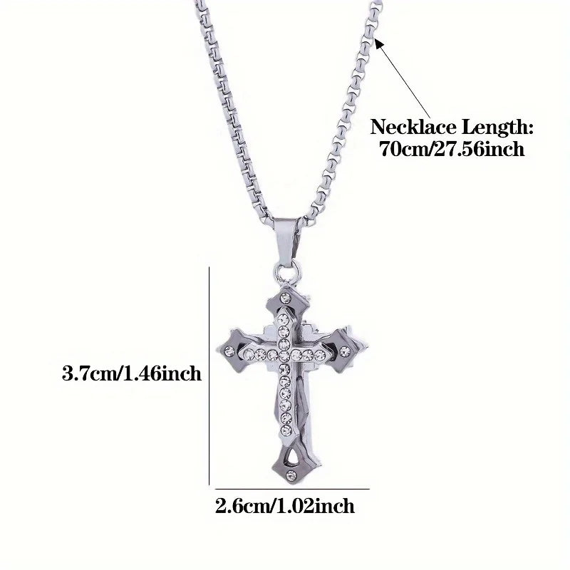 Cross Stainless Steel Pendant Necklace
