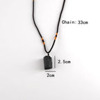 Black Tourmaline Stone Pendant Necklace