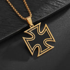 Vintage Christian Ice Crystal Jesus Head Pendant Necklace for Men and Women Cross Catholic Amulet Jewelry