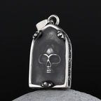 Skull Pattern Pendant Necklace — Stainless Steel