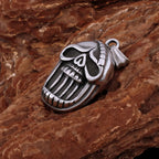 Viking Ghost Skull Pendant Necklace — Stainless