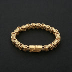 Iced Out Byzantine Chain Necklace & Bracelet — Stainless Steel