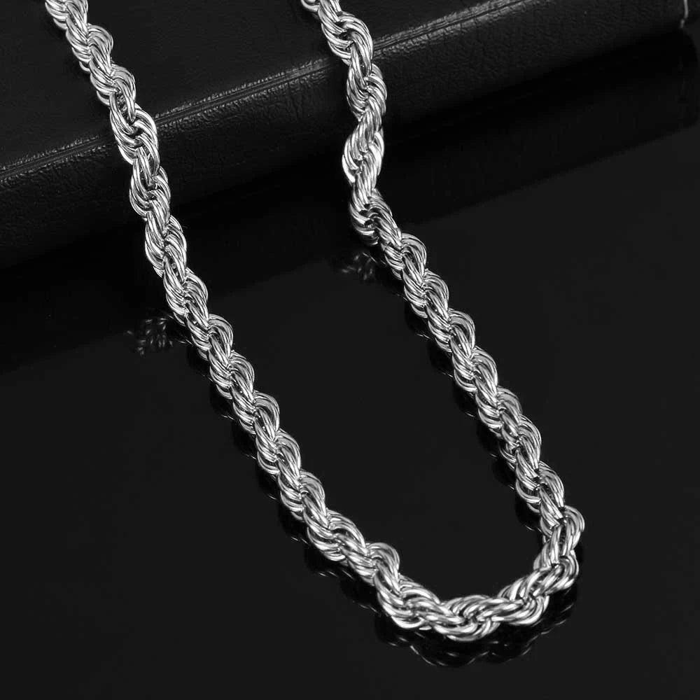 Rope Bracelet Iced Out Stainless Steel 6MM