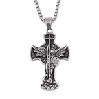 Classic St. Michael Cross Necklace — Stainless Steel